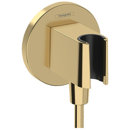 Hansgrohe Fixfit S Cot de iesire cu suport dus, auriu lucios
