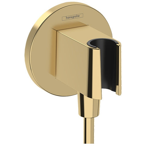 Hansgrohe Fixfit S Cot de iesire cu suport dus, auriu lucios