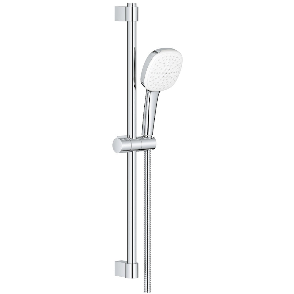 Grohe Tempesta Cube 110 Set dus cu bara 60 cm cu furtun metalic, 2 jeturi