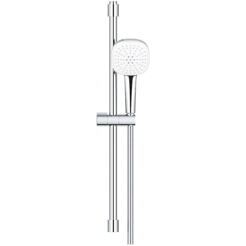 Grohe Tempesta Cube 110 Set dus cu bara 60 cm cu furtun metalic, 2 jeturi