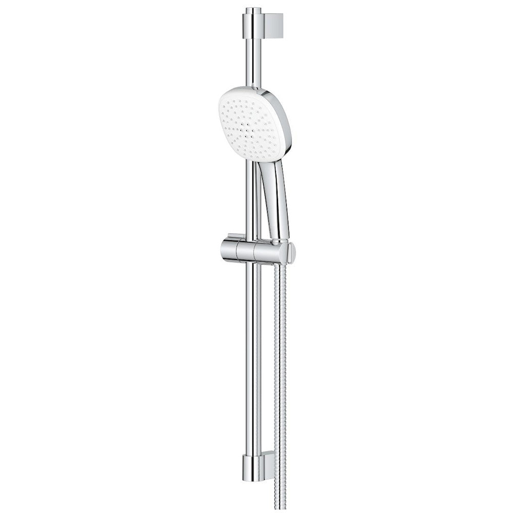 Grohe Tempesta Cube 110 Set dus cu bara 60 cm cu furtun metalic, 2 jeturi