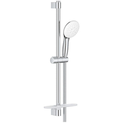 Grohe Tempesta Cube 110 Set dus cu bara 60 cm cu furtun metalic si savoniera, 2 jeturi