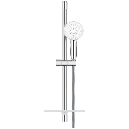 Grohe Tempesta Cube 110 Set dus cu bara 60 cm cu furtun metalic si savoniera, 2 jeturi