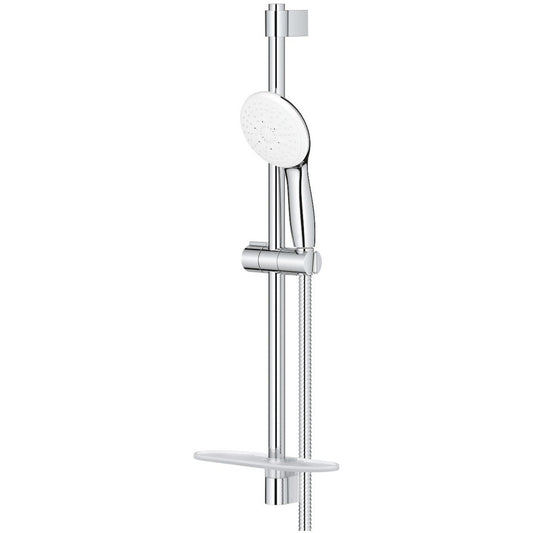 Grohe Tempesta Cube 110 Set dus cu bara 60 cm cu furtun metalic si savoniera, 2 jeturi