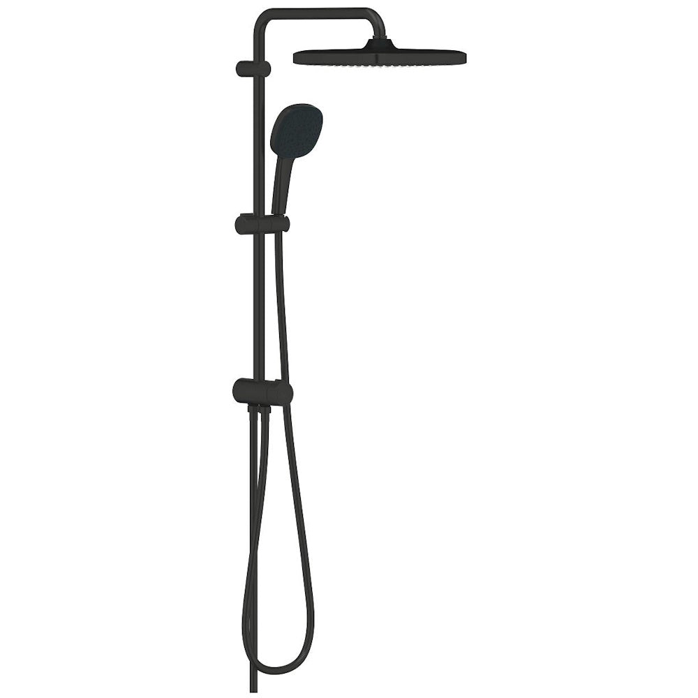 Coloana dus fara baterie Grohe Tempesta System 250 Cube, negru mat