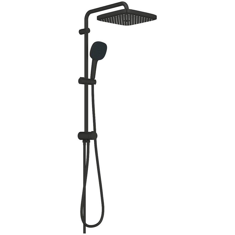 Coloana dus fara baterie Grohe Tempesta System 250 Cube, negru mat