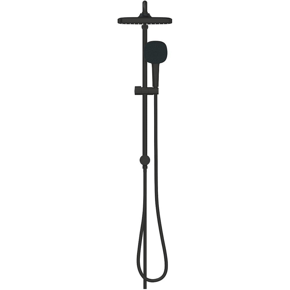 Coloana dus fara baterie Grohe Tempesta System 250 Cube, negru mat