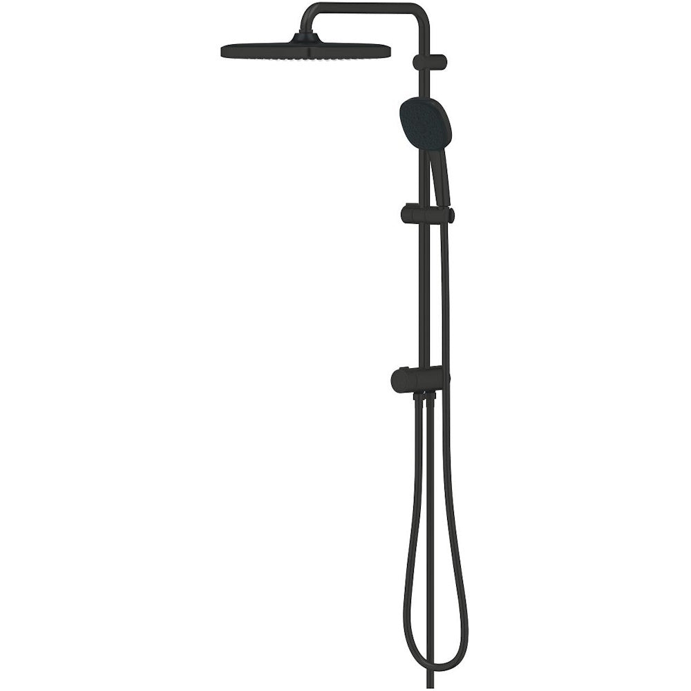 Coloana dus fara baterie Grohe Tempesta System 250 Cube, negru mat