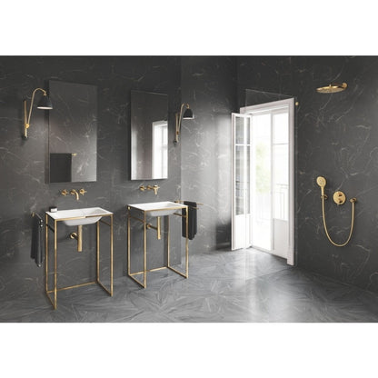 Set promo Sistem dus incastrat fara termostat Grohe Rainshower, auriu