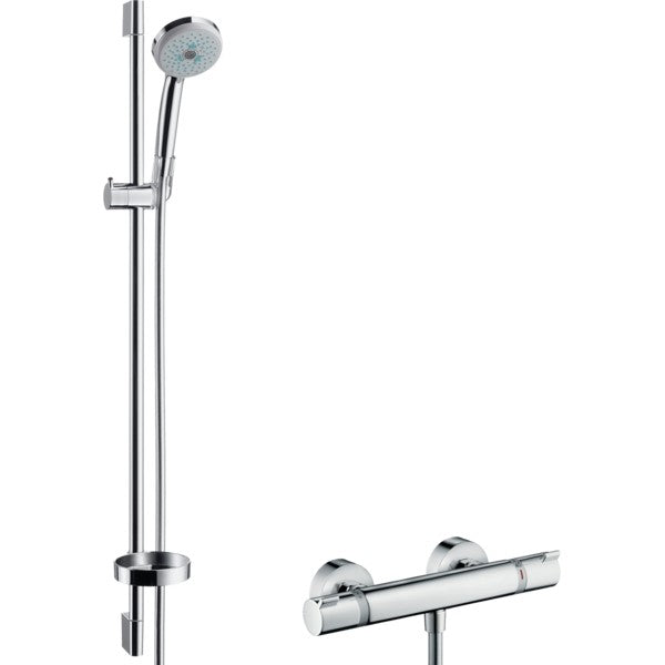 Hansgrohe Croma 100 Multi/Ecostat 1001 SL Combi Baterie dus cu bara 90 cm