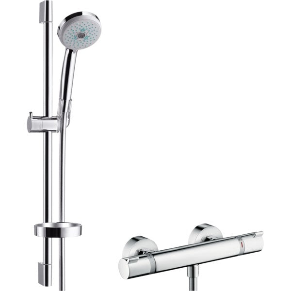 Hansgrohe Croma 100 Multi/Ecostat 1001 SL Combi Baterie dus cu bara 65 cm
