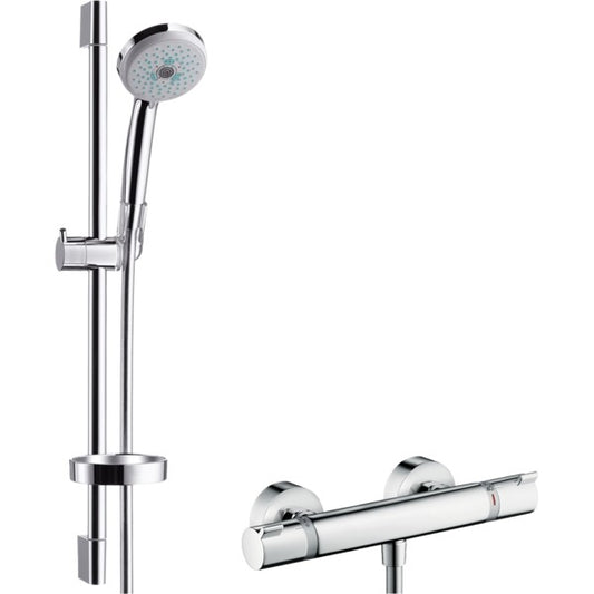 Hansgrohe Croma 100 Multi/Ecostat 1001 SL Combi Baterie dus cu bara 65 cm