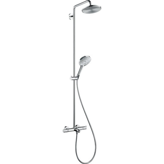 Coloana dus cu baterie si termostat Hansgrohe Raindance Select 240, cu pipa cada