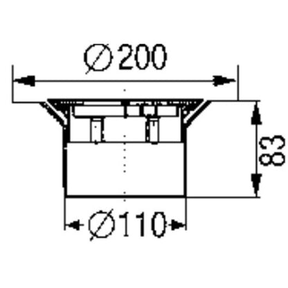 Piesa superioara cu capac Kessel System 100 Ø11 cm