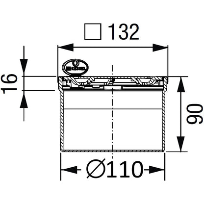 Piesa superioara si capac din inox pentru corp sifon Kessel System 100