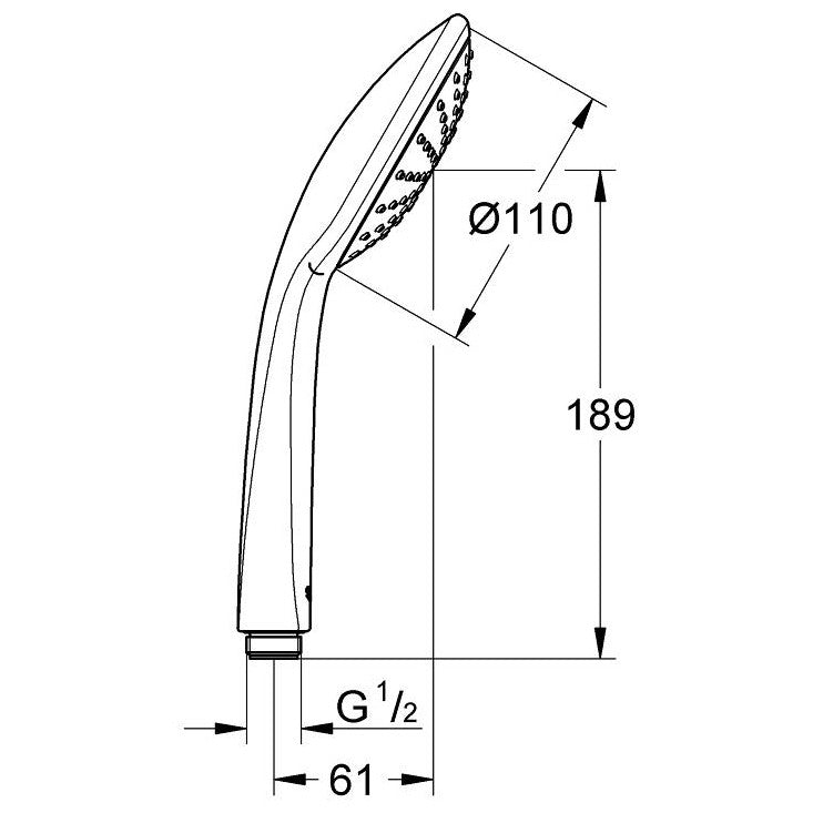 Para dus Grohe Euphoria 110 Mono cu 1 jet