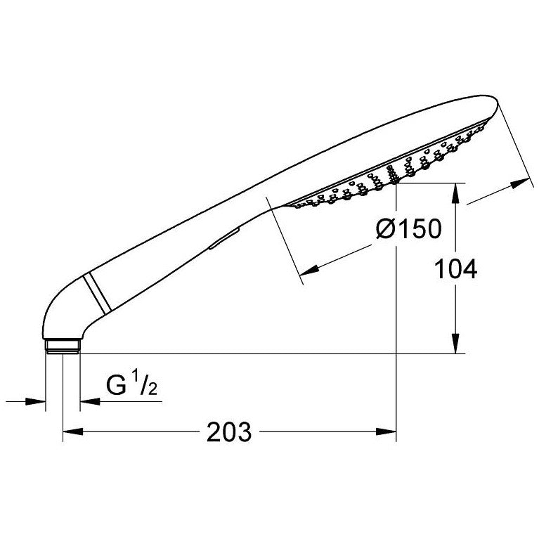 Para dus Grohe Rainshower Solo 150 cu 2 jeturi