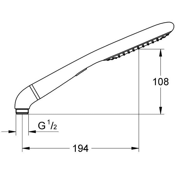 Para dus Grohe Rainshower Eco 120 cu 2 jeturi