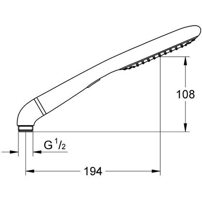 Para dus Grohe Rainshower Eco 120 cu 2 jeturi