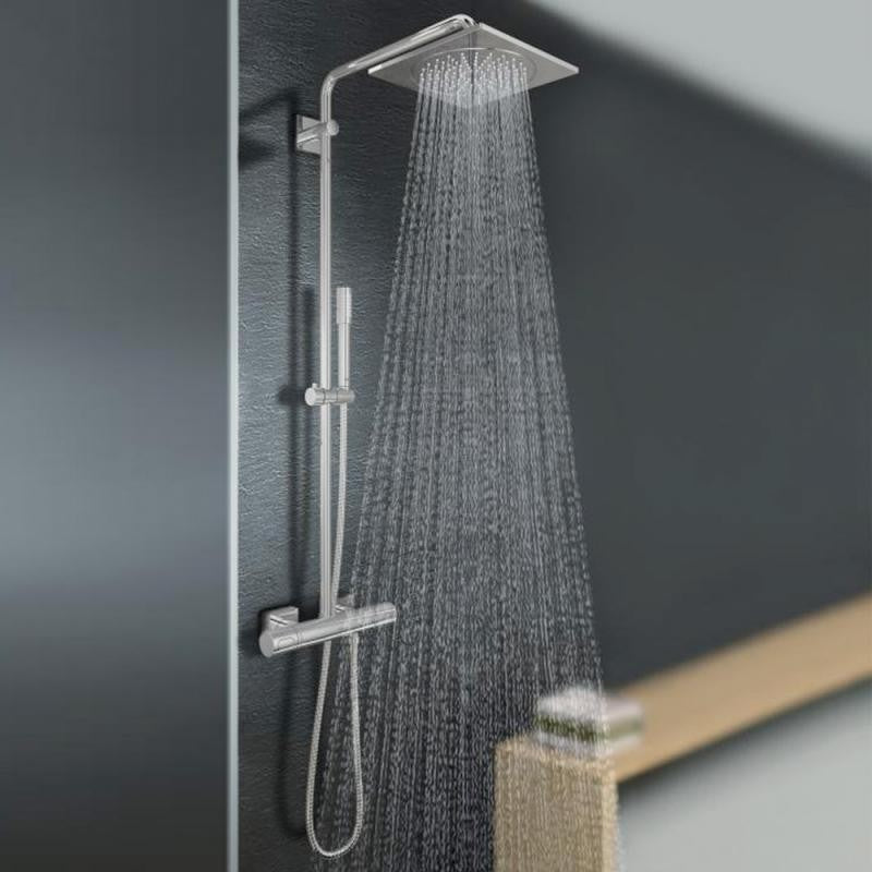 Palarie dus fix Grohe Rainshower F-Series, cu limitator de debit, 25x25 cm