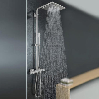 Palarie dus fix Grohe Rainshower F-Series, cu limitator de debit, 25x25 cm