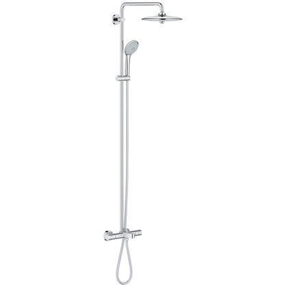 Coloana dus cu baterie si termostat Grohe Euphoria 260, cu pipa cada, bara 147 cm