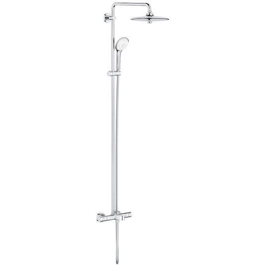 Coloana dus cu baterie cu termostat Grohe Euphoria System 260 cu pipa calda