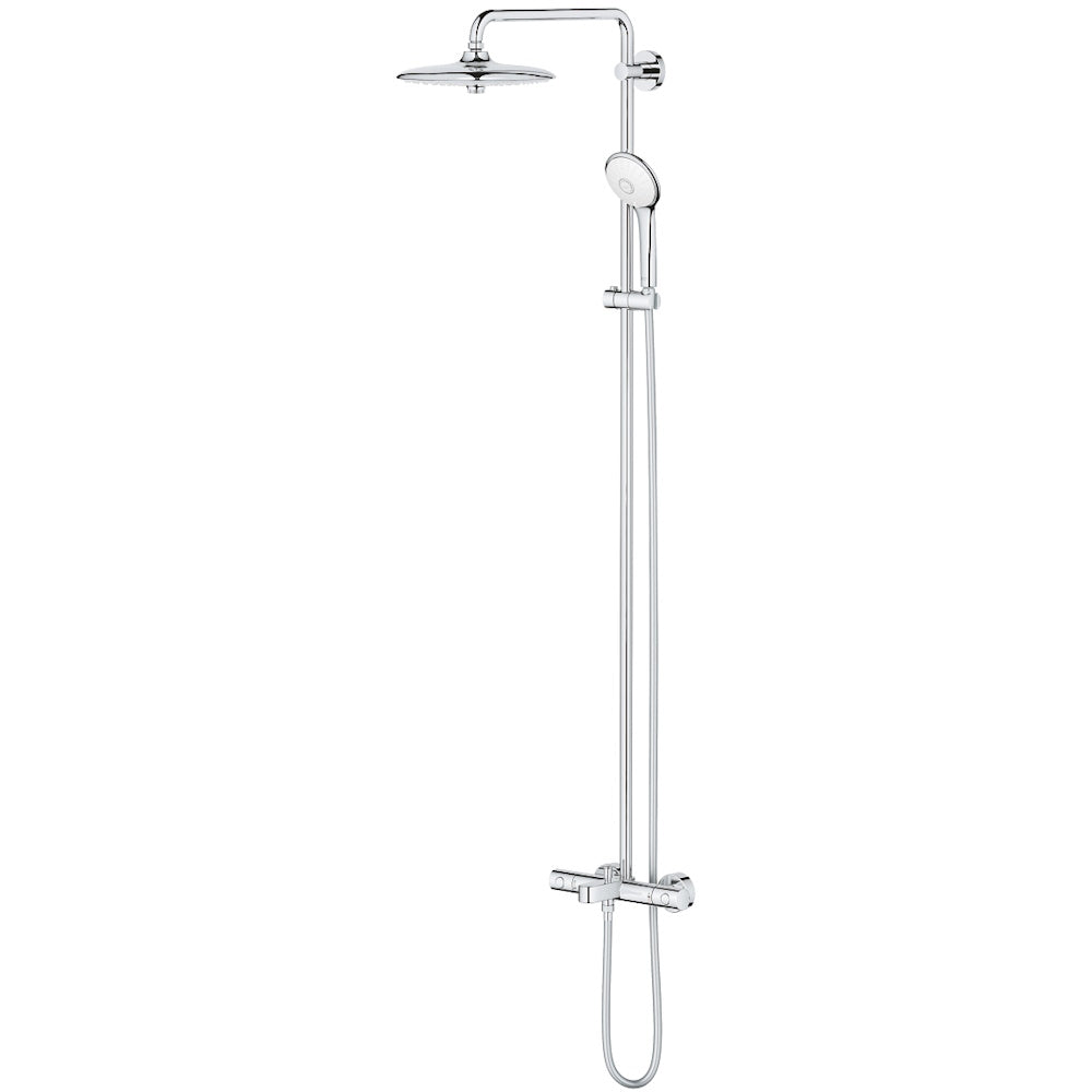 Coloana dus cu baterie cu termostat Grohe Euphoria System 260 cu pipa calda