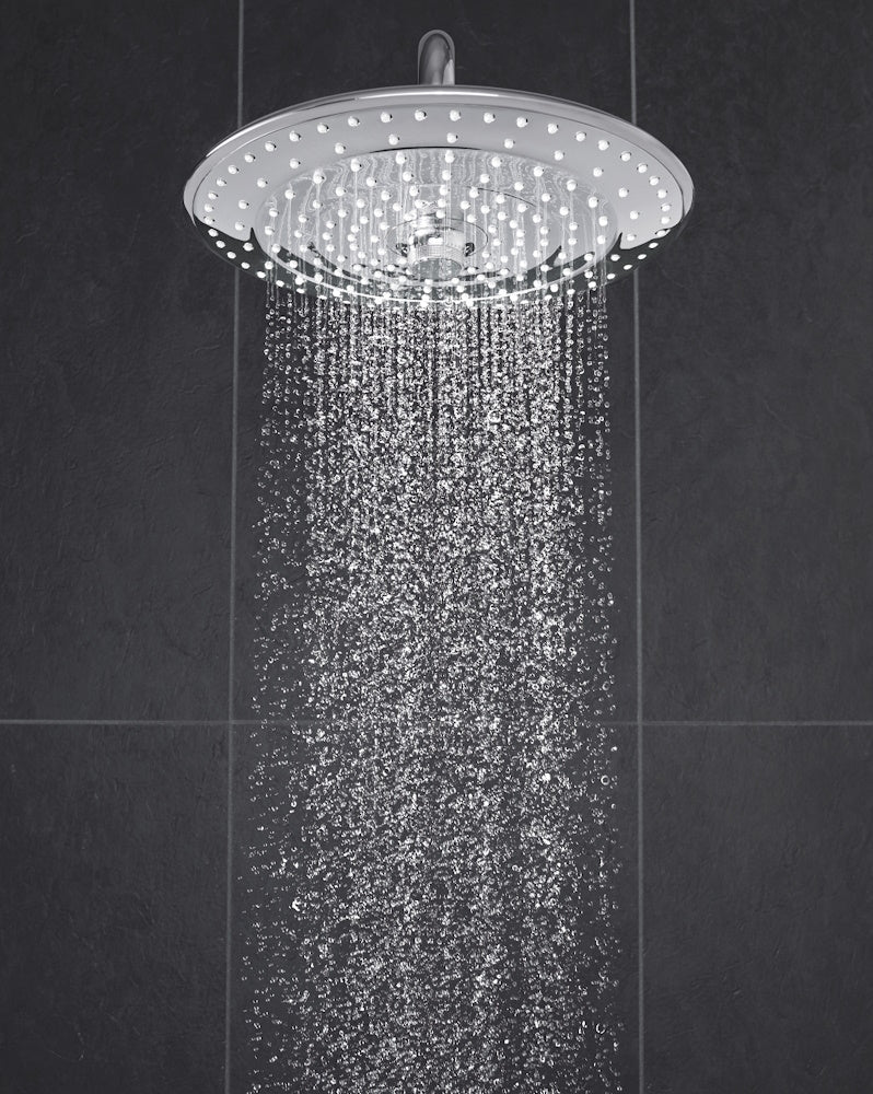 Coloana dus cu baterie cu termostat Grohe Euphoria System 260 cu pipa calda