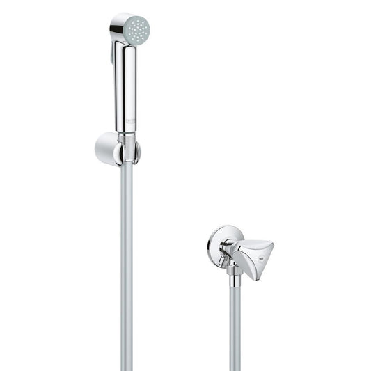 Grohe Tempesta-F Trigger 30 Dus igienic cu suport, robinet cu ventil de colt, furtun 125 cm, crom