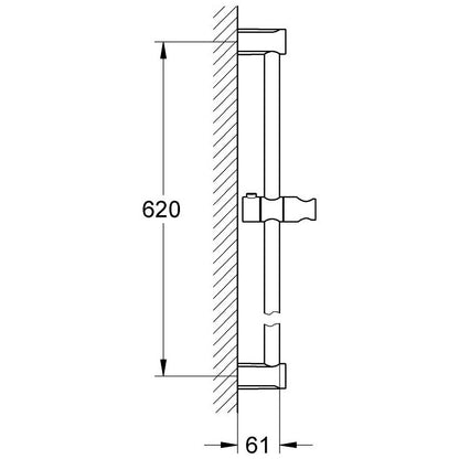 Grohe Tempesta Cosmopolitan Bara de dus 600 mm