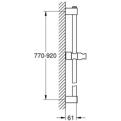 Grohe Tempesta Bara dus 900 mm, crom