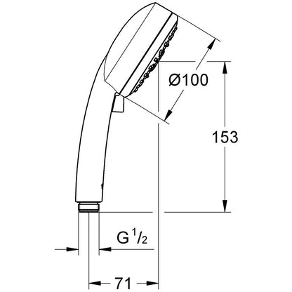Para dus Grohe New Tempesta Cosmopolitan 100 cu 4 jeturi