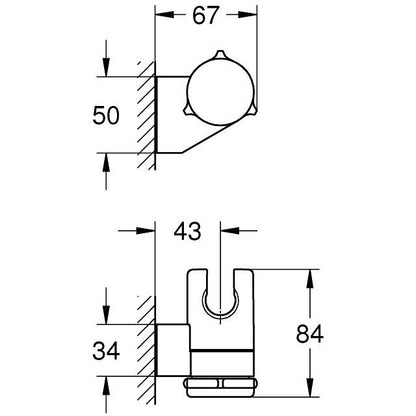 Grohe Tempesta Suport reglabil para de dus