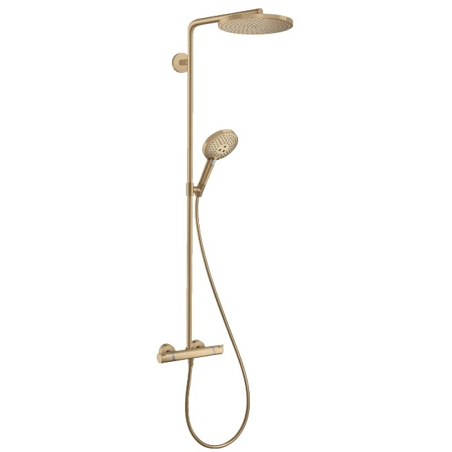 Coloana dus cu baterie si termostat Hansgrohe Raindance Select S 240, bronz satinat