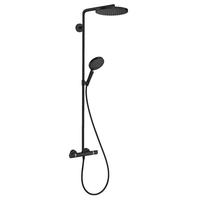 Coloana dus cu baterie si termostat Hansgrohe Raindance Select S 240, negru mat