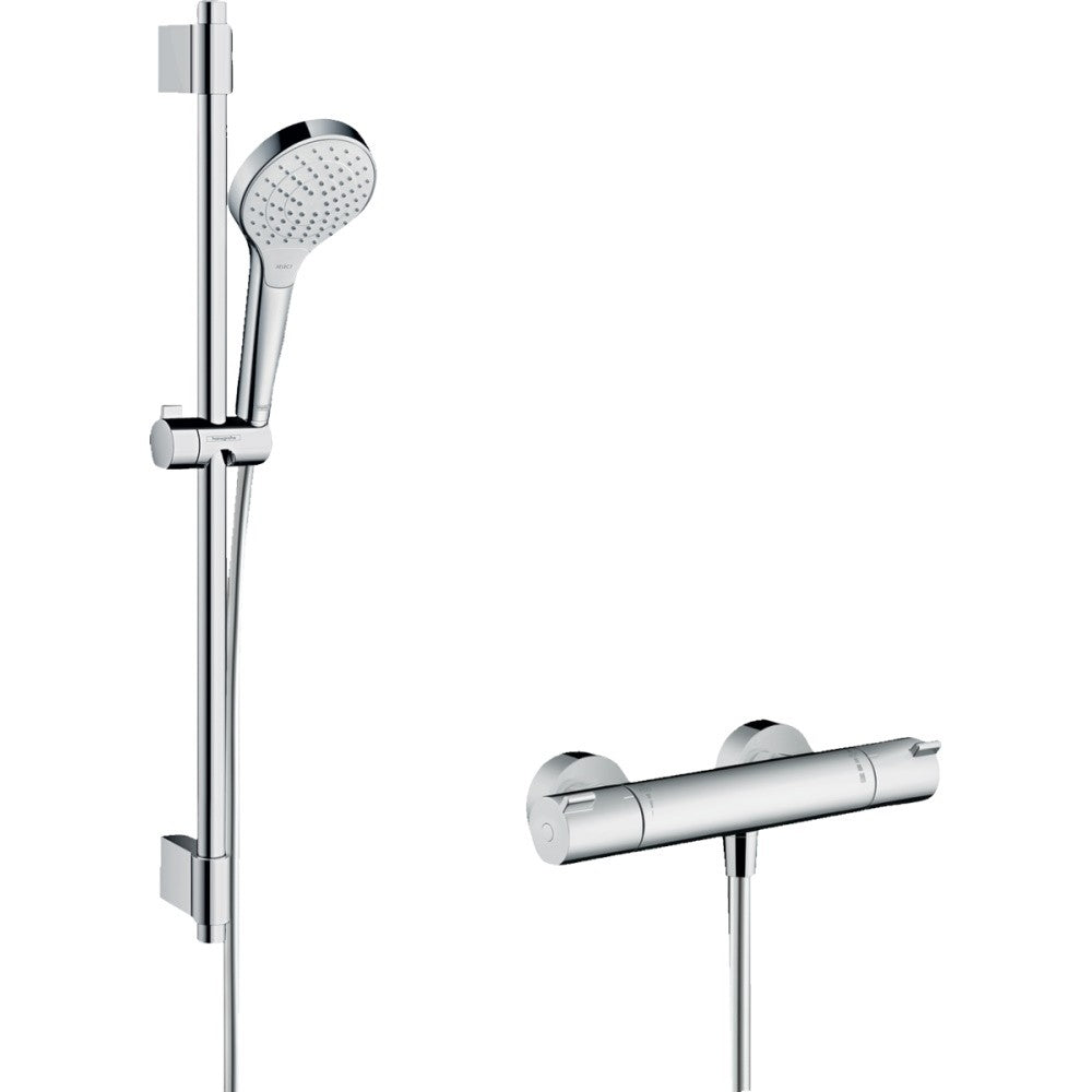 Hansgrohe Croma Select S Baterie dus cu termostat si bara 72 cm, crom