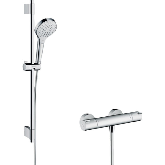 Hansgrohe Croma Select S Baterie dus cu termostat si bara 72 cm, crom