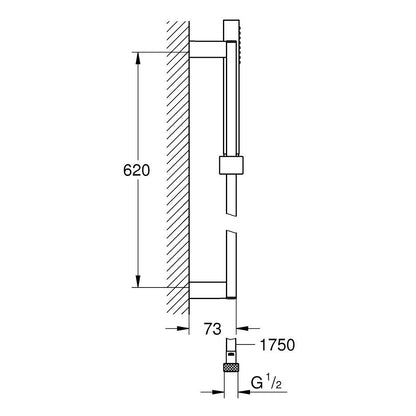 Grohe Euphoria Cube+ Set dus cu bara 60 cm