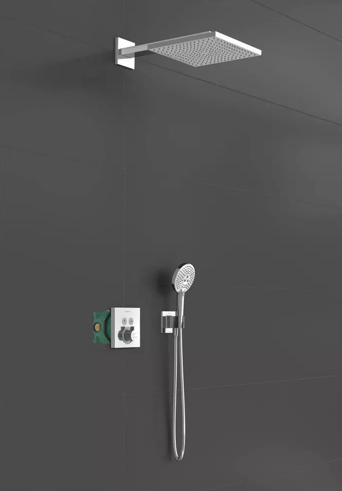Sistem dus incastrat cu termostat Hansgrohe Raindance E 300, crom
