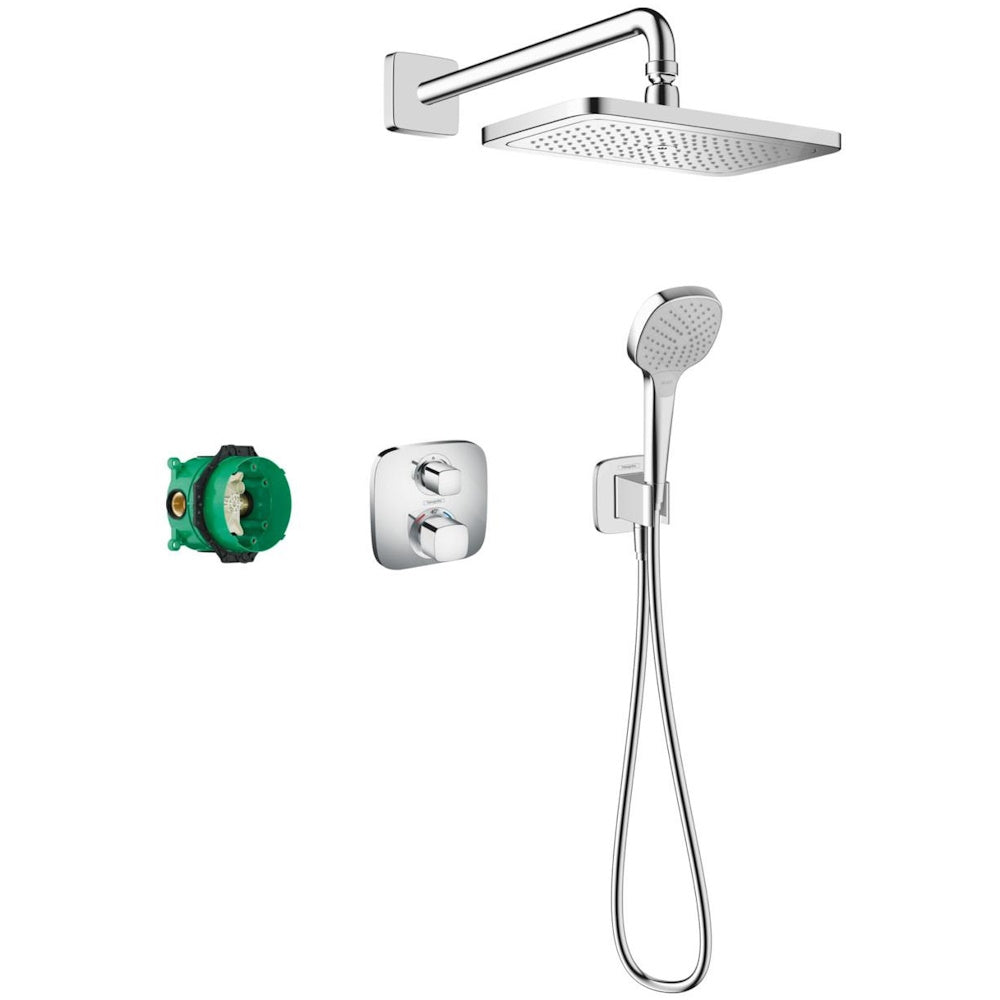 Sistem dus incastrat cu termostat Hansgrohe Croma E 280, crom