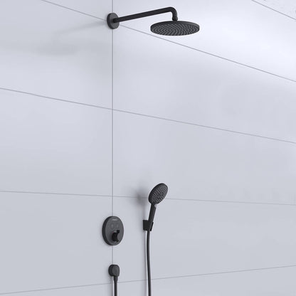 Sistem dus incastrat cu termostat Hansgrohe Raindance S 240, negru mat