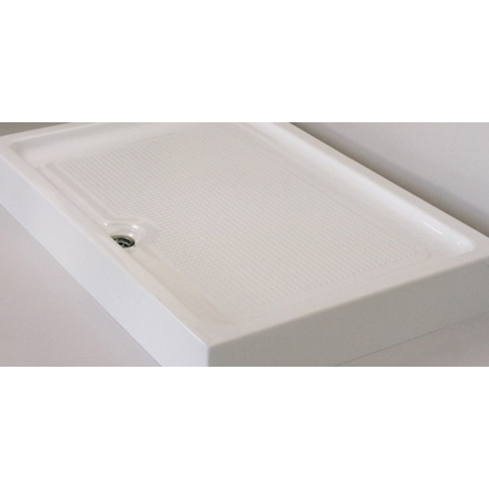 Set promo Cabina dus dreptunghiulara cu usa glisanta Belform Clear 100x80 cm si cadita