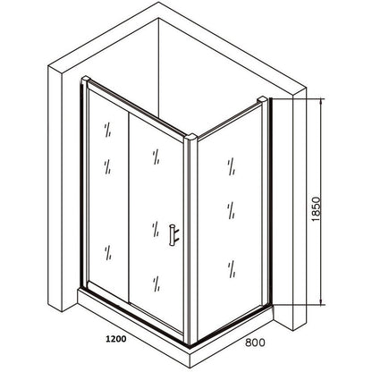 Set promo Cabina dus dreptunghiulara cu usa glisanta Belform Clear 120x80 cm si cadita