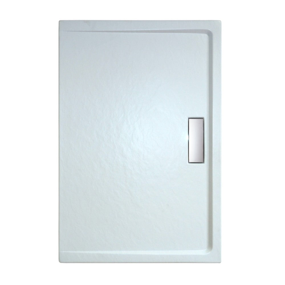 Set promo Cabina dus dreptunghiulara cu usa glisanta Belform Clear 120x80 cm si cadita