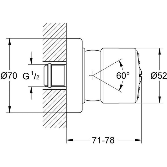 Duza Grohe Relexa 50, cu 1 jet