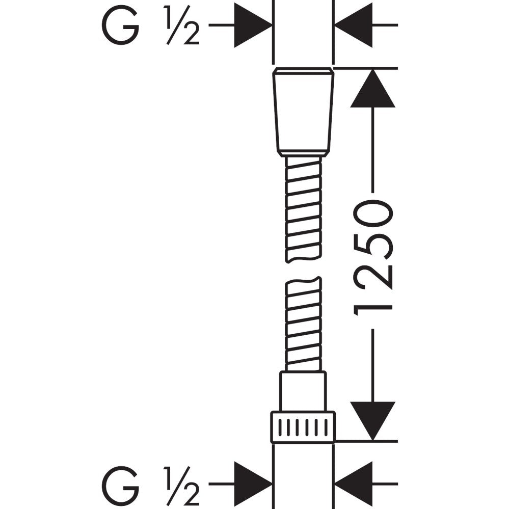 Furtun dus Hansgrohe Metaflex, 125 cm