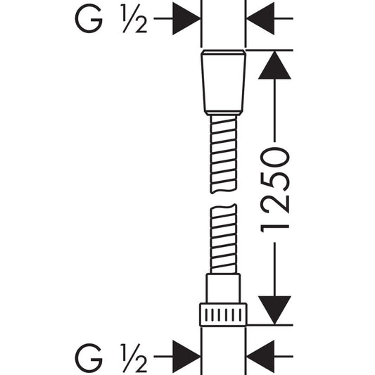 Furtun dus Hansgrohe Metaflex, 125 cm