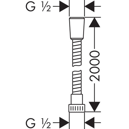 Furtun dus Hansgrohe Metaflex 200 cm