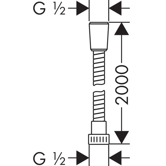 Furtun dus Hansgrohe Metaflex 200 cm